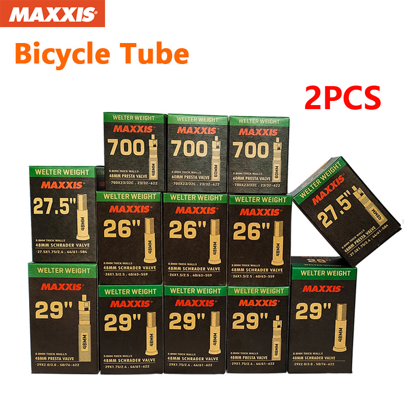 Mountain Biking Tube - 2PCS MAXXIS WELTER น้ําหนักจักรยานด้านในจักรยานเสือภูเขาจักรยานเสือหมอบหลอดอเมริกันภาษาฝรั่งเศสคํา Air หัวฉีด